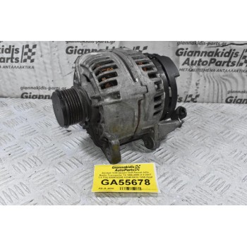 Δυναμό Volkswagen Golf Passat Jetta Beetle Transporter T4 1996-2006 (1.8 20VT 1.9 TDI) 028903028E 0124515010 120A (Seat Leon Toledo / Skoda Octavia / Audi A3 TT)