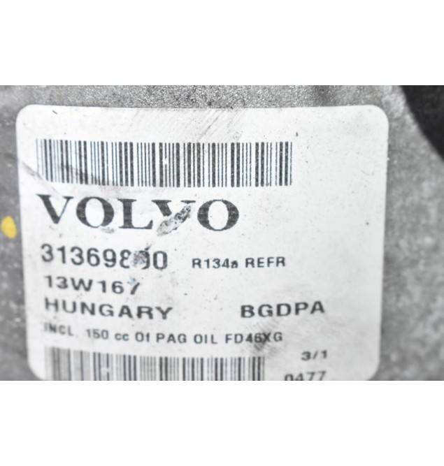 Κομπρεσέρ Aircondition - A/C Volvo S60 V40 XC60 V70 V60 V50 S80 B4164T 2010-2015 31369800 (Ford Mondeo C-Max S-Max Galaxy)