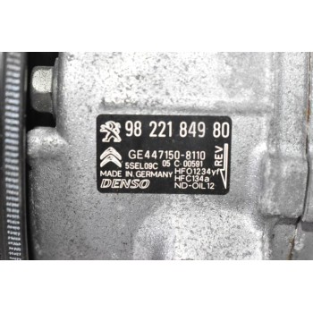 Κομπρεσέρ Aircondition A/C Peugeot 208 2008 308 3008 1.2 Turbo 2017-2021 9822184980 (Citroen C3 C4 Berlingo DS3 / Opel Combo Crossland) HN01 HM01 EB2 EB2DTS EB2DT EB2F HMP HMW HNY HNV HNW