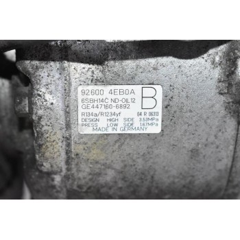 Κομπρεσέρ Aircondition Nissan Qashqai X-Trail Pulsar H5FE / R9M 2014-2021 92600-4EB0A GE447160-6892 (Renault Kadjar Koleos Megane Espace Talisman Scenic / Dacia)