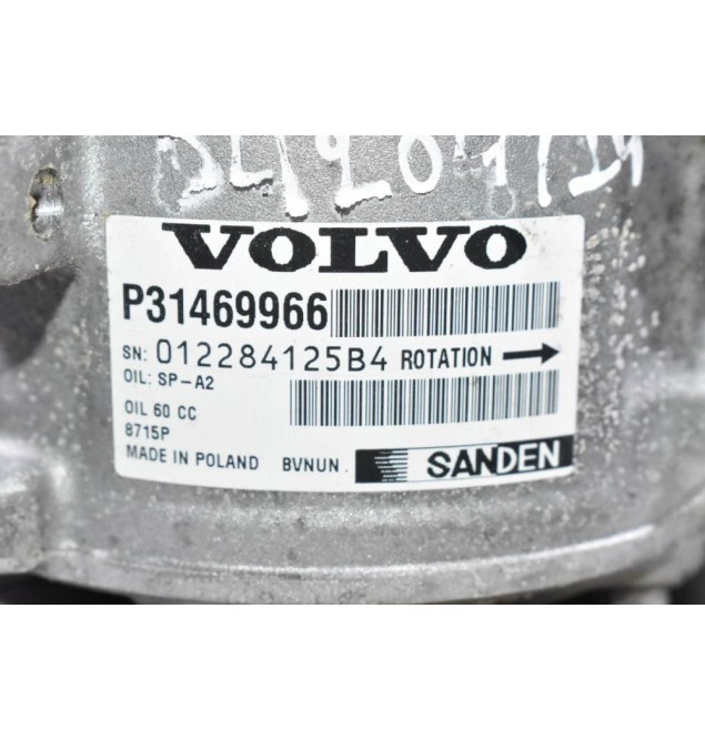 Κομπρεσέρ Aircondition - A/C Volvo V40 S60 V60 V70 XC60 S80 S90 V90 XC70 XC90 D4204T14 2012-2020 31469966 B4164T (Ford)
