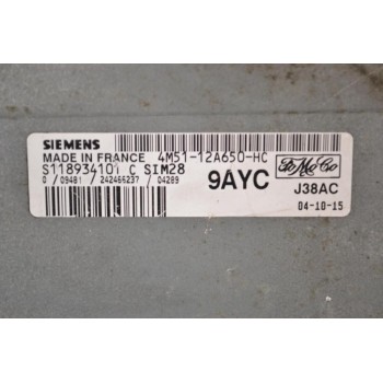 Εγκέφαλος Ford C-Max 2003-2010 SIEMENS 4M51-12A650-HC 4M5112A650HC 9AYC S118934101 SIM28