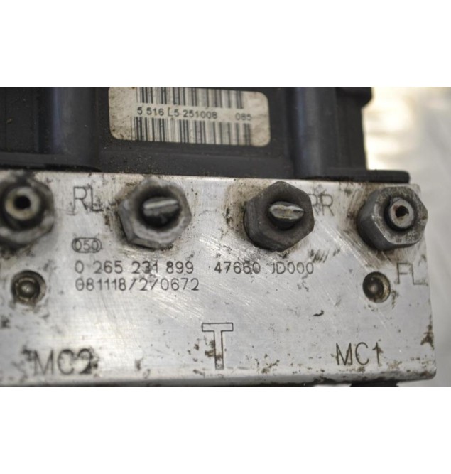 Μονάδα ABS Nissan Qashqai 2007-2013 BOSCH 47660-JD000 47660JD000 0265231899 0265800609