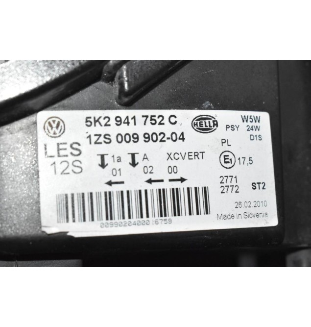 Φανάρια Εμπρός Σετ Volkswagen Golf 6 GTI / GTD 2008-2014 (Γνήσιο / Bi-Xenon) 5K2941752C 5K2941751C 7L6941329B 5DV009000-00
