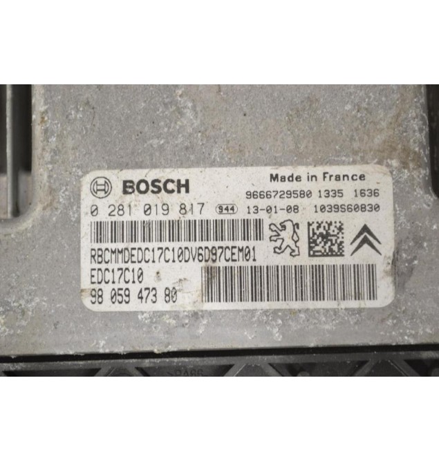 Εγκέφαλος Peugeot 208 2012-2019 0281019817 9805947380 9666729580 1039S60830