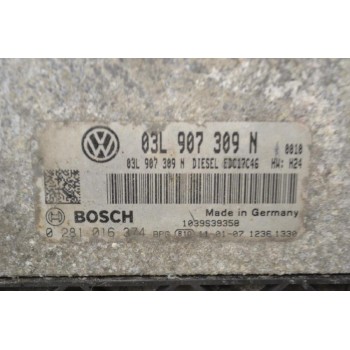 Εγκέφαλος Volkswagen Passat 2010-2016 BOSCH 03L907309N EDC17C46 0281016374 1039S19158
