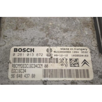 Εγκέφαλος Citroen Berlingo - Pegeuot Partner 1.6 HDI 9H03 2015-2018 0281013872 9664843780 1039S20163 9653958980