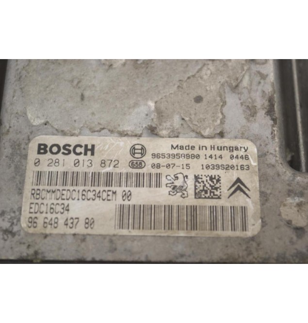 Εγκέφαλος Citroen Berlingo - Pegeuot Partner 1.6 HDI 9H03 2015-2018 0281013872 9664843780 1039S20163 9653958980