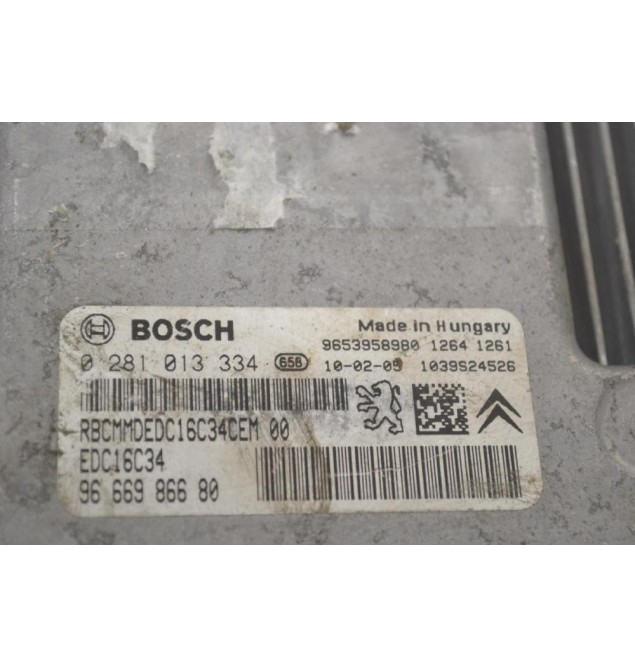 Εγκέφαλος Peugeot 3008 / 5008 HDI 2005-2020 BOSCH 9653958980 0281013334 9666986680 1039S24526 EDC16C34 (Citroen C4 / Berlingo)