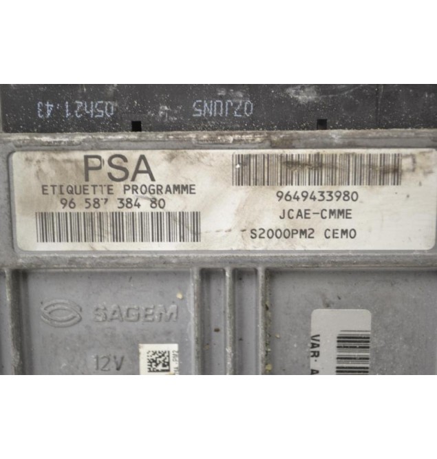 Εγκέφαλος Citroen C2 2002-2008 SAGEM 9658738480 9649433980 84820V02 21585350-4A S2000PM2 CEMO