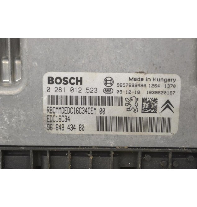 Εγκέφαλος Citroen C3 / Peugeot 207 1.4 2005-2015 9664843480 0281012523 9657699480 1039S20167
