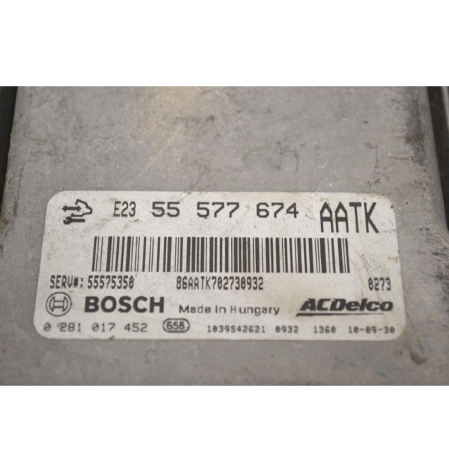 Εγκέφαλος Opel Astra 2009-2015 BOSCH 55577674 5575350 0281017452
