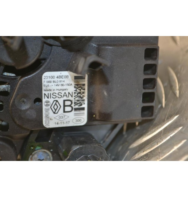 Δυναμό Nissan Qashqai / X-Trail / Pulsar R9M HRA2 1.2 1.6 2011-2018 23100-4BE0B 80-150A (Renault Kadjar Megane Scenic Talisman Trafic / Opel Movano Vivaro)