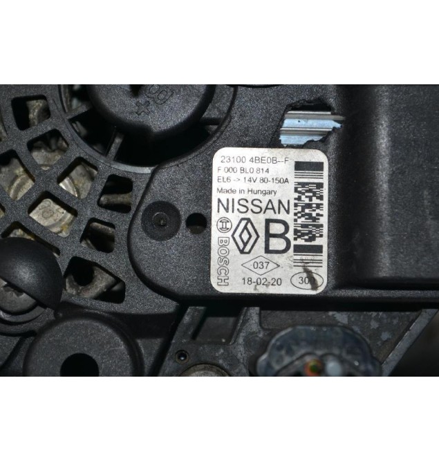 Δυναμό Renault Megane - Nissan Qashqai - Opel Vivaro 1.6 DCI R9M 80-150A 14V 2014-2020 23100-4BE0B (Talisman - Scenic - Trafic) (Γνήσιο)