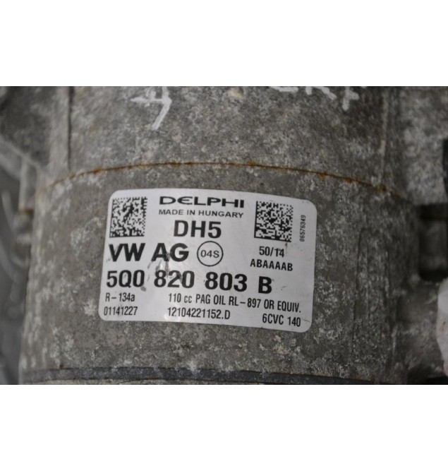 Κομπρεσέρ Aircondition A/C Audi A3 / A4 1.6 TDI CLH 2010-2016 DELPHI 5Q0820803B 12104221152.D (Γνήσιο) (Volkswagen Golf / Seat Leon / Skoda Octavia)