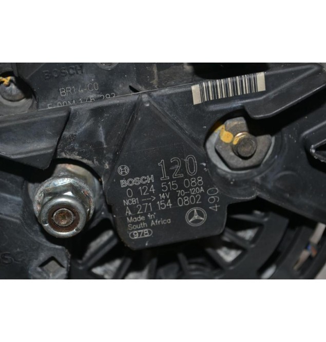 Δυναμό Mercedes-Benz E200 1.8 W211 C200 W203 271948 2003-2010 BOSCH A2711540802 0124515088 (120A)