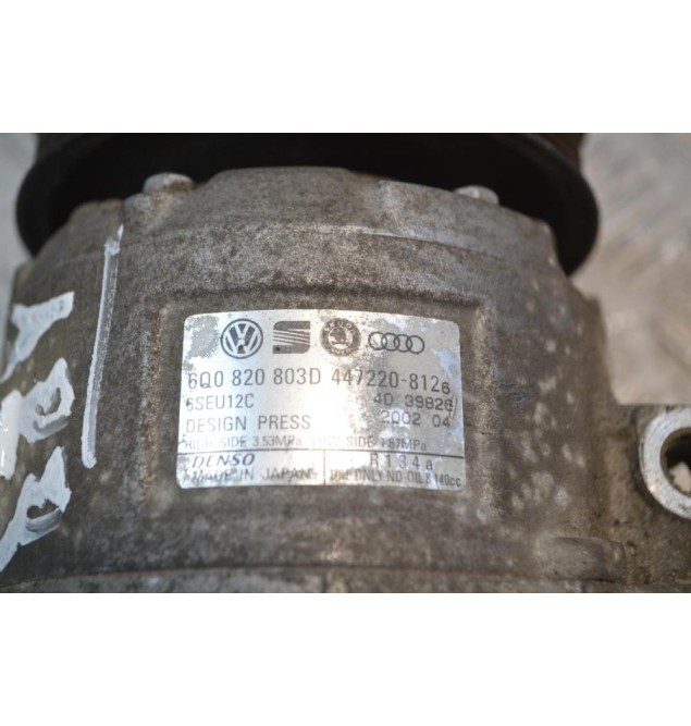 Κομπρεσέρ Aircondition - A/C Skoda Fabia Αρ.Κινητήρα BBY 1999-2007 6Q0820803D 447220-812