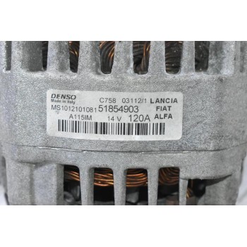 Δυναμό Alfa Romeo Mito / Giulietta 1.4 Turbo MultiAir 120A 955A7000 2009-2014 MS1012101081 51854903 (Fiat Doblo Tipo 500 Bravo Grande Punto / Lancia Delta)