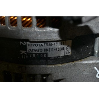 Δυναμό Toyota Yaris 1.3 1NR 2010-2015 DENSO 27060-47191