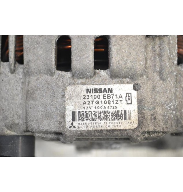Δυναμό Nissan Navara D40 2.5cc YD25 100Α 2005-2010 23100-EB71A (Γνήσιο)