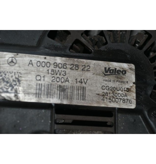Δυναμό Mercedes-Benz Vito W447 CDI 651950 2014-2020 VALEO A0009062822 2613000A (200A)