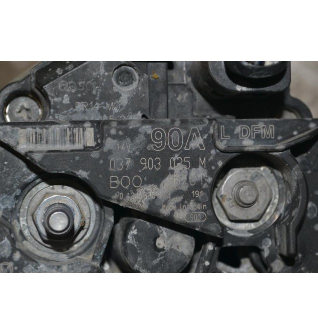 Δυναμό Volkswagen Golf / Caddy / Polo / Jetta / Fox 1.0 1.2 1.4 90A 14V 1998-2005 (Γνήσιο) 037903025M 0124325013 (Skoda Fabia / Seat Ibiza Cordoba Alhambra )