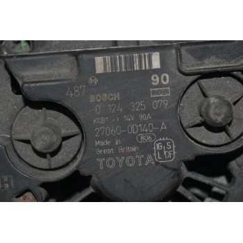 Δυναμό Toyota Avensis / Corolla 1.6 1.4 3ZZ 4ZZ 2001-2007 BOSCH 27060-0D140-A 0124325079 90A