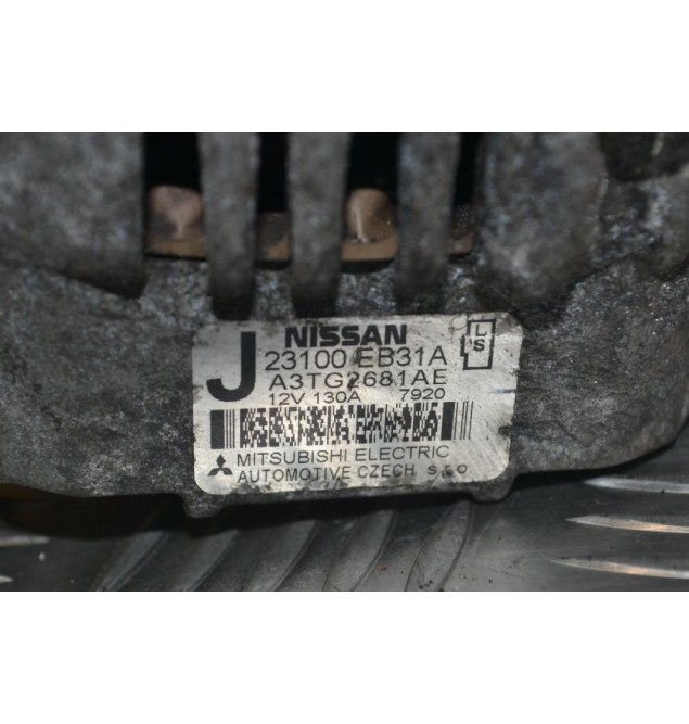 Δυναμό Nissan Navara D40 2.5 DCI YD25 2005-2010 23100-EB31A A3TG2681AE 130A