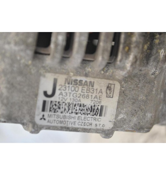 Δυναμό Nissan Navara D40 2.5 DCI YD25 2005-2010 23100-EB31A A3TG2681AE 130A