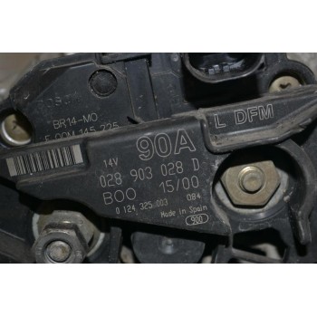 Δυναμό Seat Ibiza / Leon / Toledo 1.4 16v AXP 1995-2003 90A 14V 028903028D 0124325003 (Γνήσιο) (Volkswagen Golf / Bora - Skoda Octavia / Fabia)