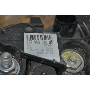 Δυναμό Volkswagen Golf / Caddy / Polo / Jetta / Fox 1.0 1.2 1.4 90A 14V 1998-2005 (Γνήσιο) 037903025M 0124325013 (Skoda Fabia / Seat Ibiza Cordoba Alhambra )