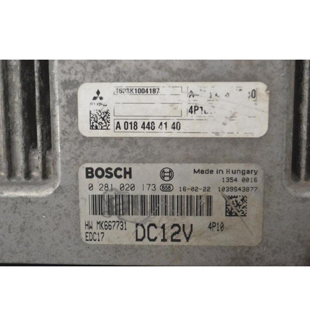 Εγκέφαλος Mitsubishi Canter Fuso 3.0cc Bosch Euro6 4P10T2 2010-2017 0281020173 MK667731 A0184484140 1039S43887