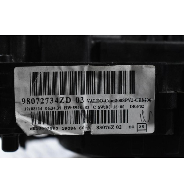 Διακόπτες Φώτων / Υαλοκαθαριστήρων / Cruise Control Peugeot 308 2013-2022 98072734ZD (Citroen C4) (Γνήσιο)