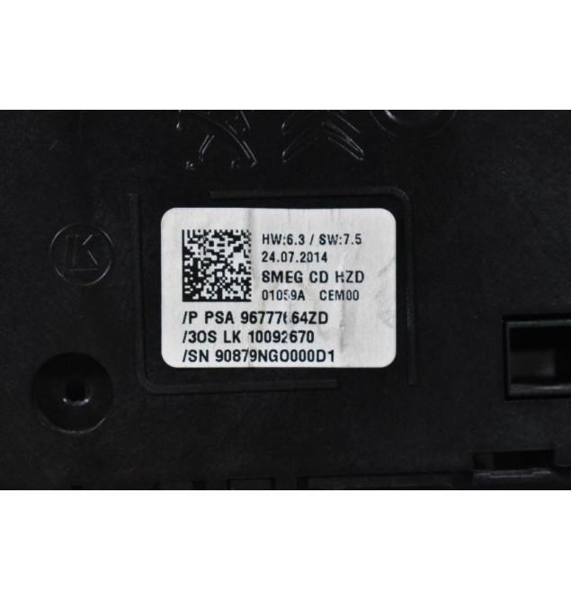 Κεντρική Κονσόλα / Πανελ Ταμπλό Με Διακόπτες Peugeot 308 2013-2022 96777664ZD (Αλαρμ / Κλειδώματος / A/C Ξεθάμπωμα Μπαρμπρίζ)