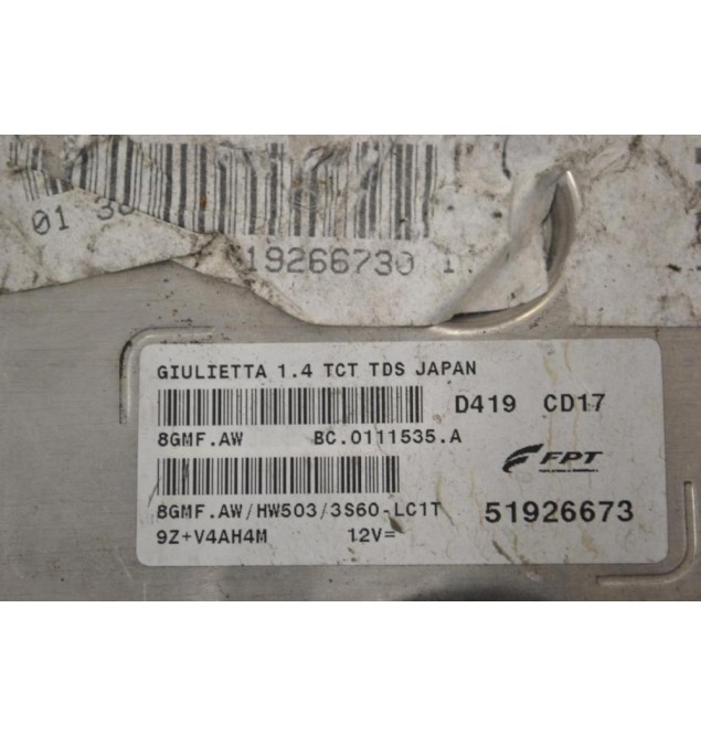 Εγκέφαλος Alfa Romeo Mito / Giulietta 1.4 Turbo MultiAir 170ps 940A2000 2009-2014 51896762