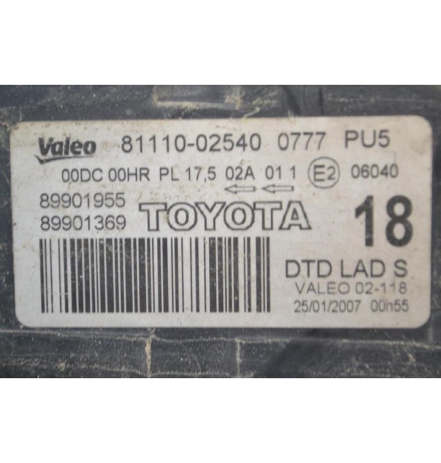 Φανάρι Xenon Εμπρός Δεξιά Toyota Auris 2007-2010 81110-02540