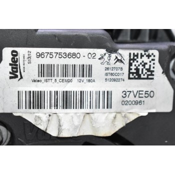 Δυναμό Citroen C4 / Peugeot 308 1.6 HDI 9HR 9H05 HDI 2011-2015 9675753680-02 180A