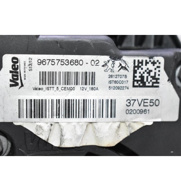 Δυναμό Citroen C4 / Peugeot 308 1.6 HDI 9HR 9H05 HDI 2011-2015 9675753680-02 180A