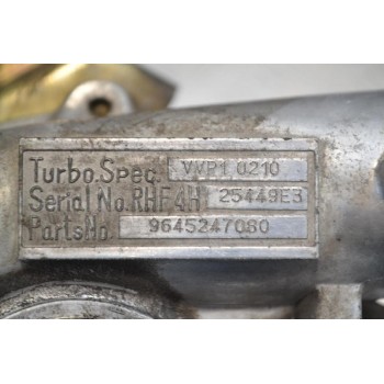 Turbo/Τουρμπίνα Peugeot 307 Αρ.Κινητήρα RHY 2002-2008 9645247080