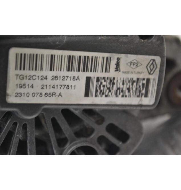 Δυναμό Nissan Juke - Qashqai 1.5 DCI K9K 2010-2017 Valeo 231007865R-A TG12C124 (Renault Clio)