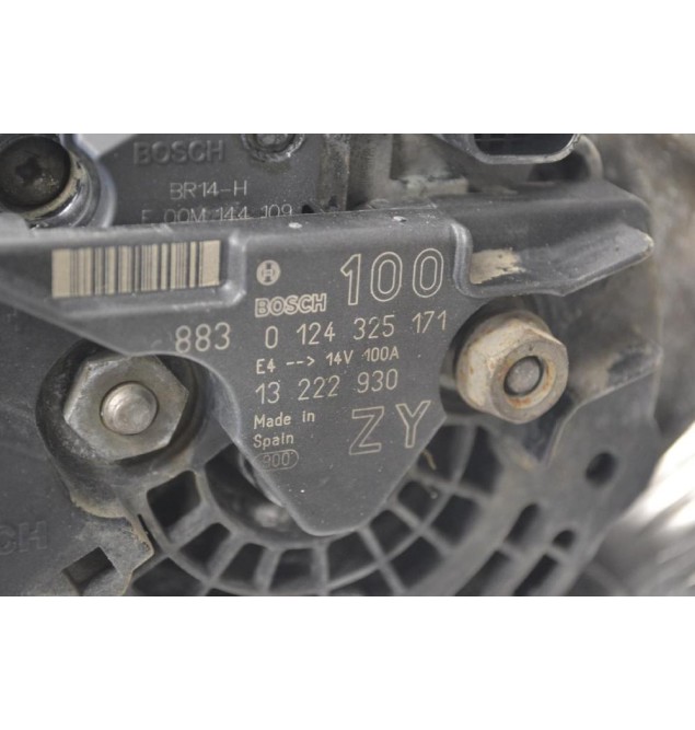 Δυναμό Opel Corsa C 1.4 Z14XEP/Z12 2000-2007 BOSCH 0124325171 13222930 14V 100A