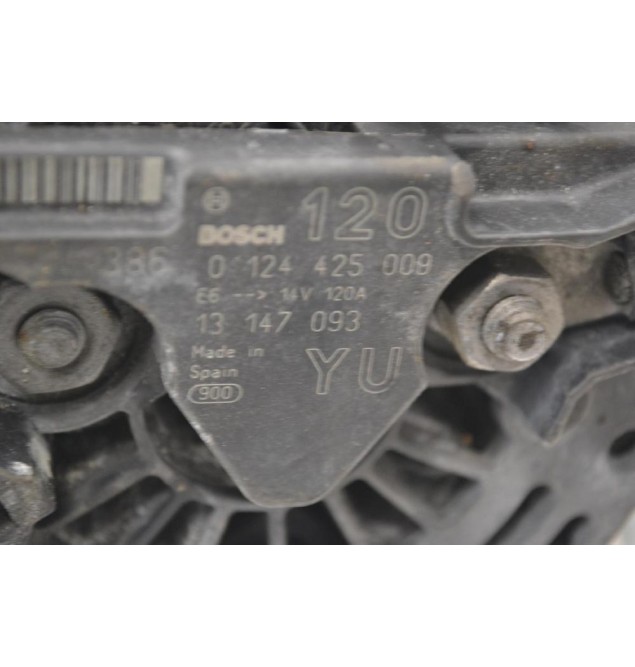 Δυναμό Opel Astra Z18XE 120A 14V 2004-2010 13147093 0124425009 (Meriva Zafira Vectra)