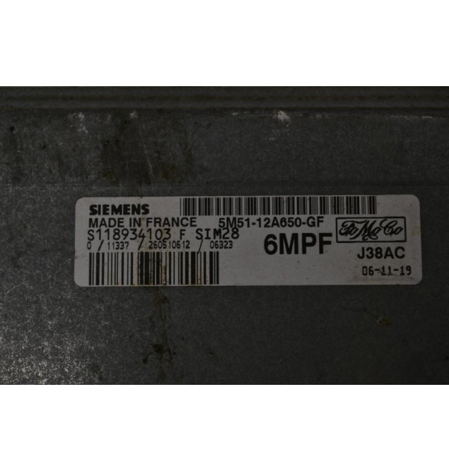 Εγκέφαλος Ford Focus 2003-2012 SIEMENS S118934103 F SIM28 5M51-12A650-GF
