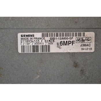 Εγκέφαλος Ford Focus 2003-2012 SIEMENS S118934103 F SIM28 5M51-12A650-GF