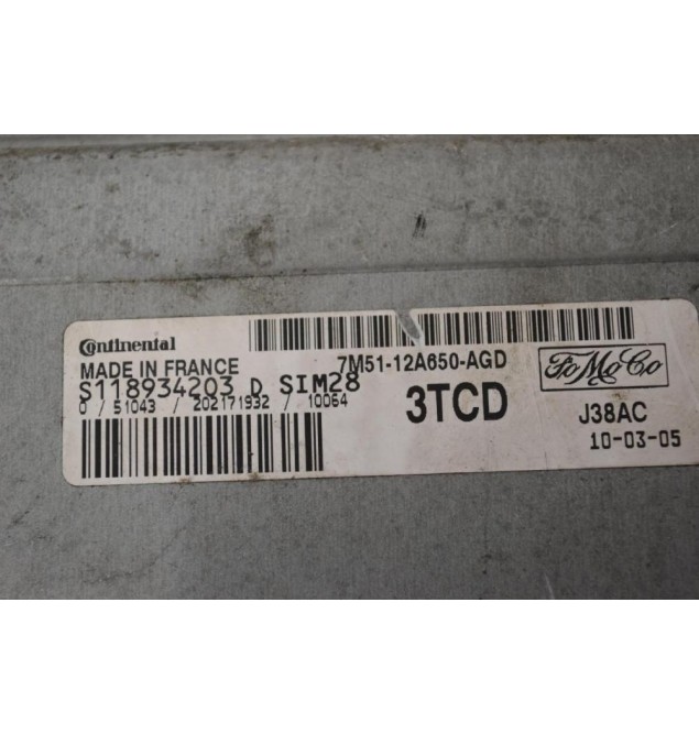 Εγκέφαλος Ford Focus 1.6 SHDA 2004-2012 CONTINENTAL S118934203