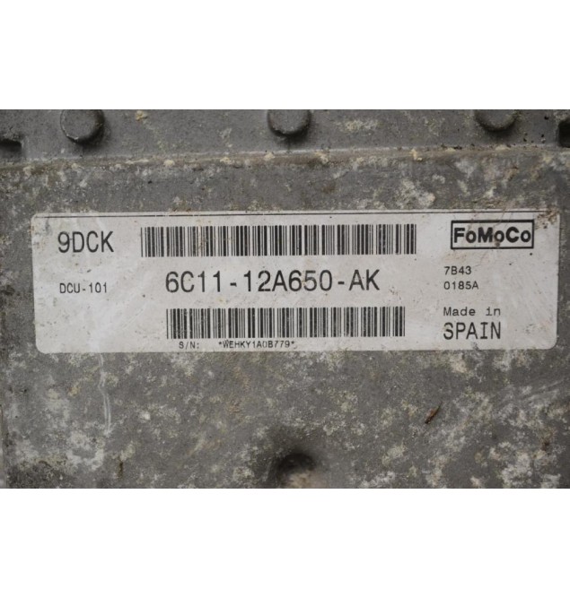 Εγκέφαλος Κινητήρα Ford Transit 2005-2010 MET/NO DCU-101 6C1112A650AK 6C11-12A650-AK 2.4 TDCI