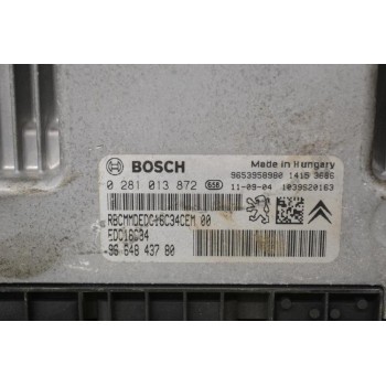Εγκέφαλος Citroen Berlingo - Pegeuot Partner 1.6 HDI 9H03 2015-2018 0281013872 9664843780 1039S20163 9653958980