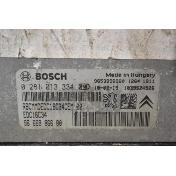 Εγκέφαλος Peugeot 3008 / 5008 HDI 2005-2020 BOSCH 9653958980 0281013334 9666986680 1039S24526 EDC16C34 (Citroen C4 / Berlingo)