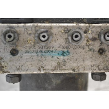 Μονάδα ABS Nissan Qashqai 2007-2013 BOSCH 47660-JD000 47660JD000 0265231899 0265800609