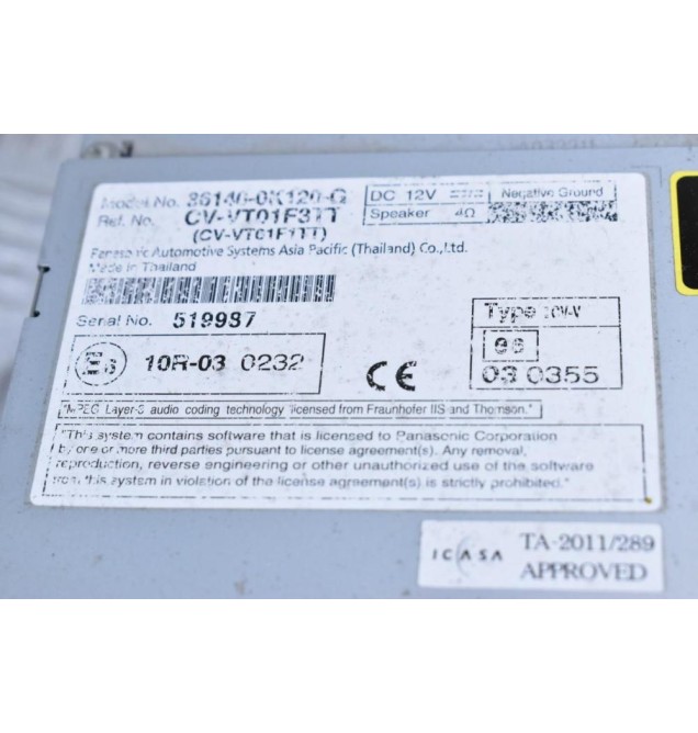 Ράδιο-CD Toyota Hilux KUN 2010-2015 86140-0K120 - G